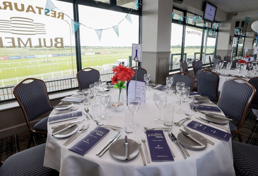 Hospitality at Fairyhouse with a table all set up