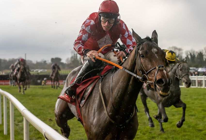 Jack Kennedy flying by the winning post